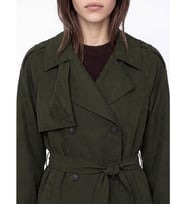 LCW Modest Haki Kuşaklı Kadın Gabardin Trençkot