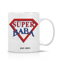 Babalara Özel Süper Baba Yazılı Hediye Çay Kahve Kupa Bardak-baba9