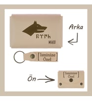 Pudra Renk, Bozkurt Ve Türk, İsme Özel Cüzdan Ve Anahtarlık Set, Ona Çok Özel, Unutulmaz Hatıra Anı