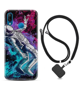 Huawei P20 Lite Mate 10 20 Lite Pro P40 Lite KılıfBoyun Askılı Silikon Astronot Signs 1753