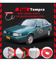 Fiat Tempra Oto Araç Kapı Koruma Fitili 5metre Parlak Kırmızı Renk