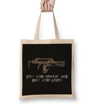 Stop Your Grinnin Drop Your Linen Aliens Bez Çanta Uzun Saplı