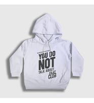 Presmono Unisex Çocuk Beyaz Rule Film Dövüş Kulübü Fight Club Kapüşonlu Sweatshirt 244577tt (Beyaz)