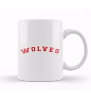 Wolves Baseball Style Font Kupa Bardak Porselen