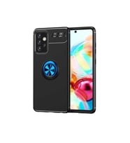 Samsung Galaxy A52 Uyumlu Kılıf Zore Ravel Silikon Kapak (Siyah-Mavi)