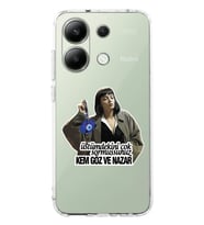 Xiaomi Redmi Note 13 Kem Göz ve Nazar Desenli Şeffaf Telefon Kılıfı