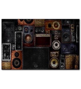 Cakapuzzle Eski Hoparlörler  Puzzle Yapboz MDF (Ahşap) (120 Parça)