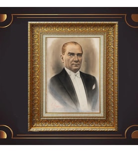 ÖZEL SERİ ALTIN VARAKLI ATATÜRK TABLO S1015