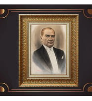 ÖZEL SERİ ALTIN VARAKLI ATATÜRK TABLO S1015
