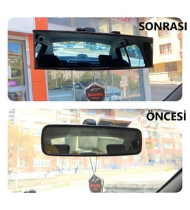 3R Bombeli Makaslı Geçmeli Karartmalı İç İlave Ayna Mavi Renkli Ayna 270 mm