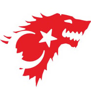Kurt Şeklinde Türk Bayrağı Sticker Yapıştırması