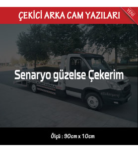 senaryo güzelse çekeriz - oto kurtarıcı oto vinç yazıları - sticker etiket