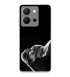 PrintiFy Vivo Y36 4G ile Uyumlu Köpek 1 Kamera Korumalı Şeffaf Kılıf