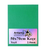 Yeşil Keçe 50x70 cm 2.0 mm 1 Adet Renkli Hobi Keçesi Elişi Keçesi Anasınıfı Kreş Okul Öncesi