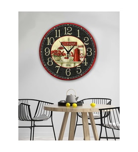 Retro Tasarımlı Duvar Saati 35X35 CM (Karışık)