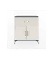 Arges Şifonyer Tek Raflı Tek Çekmeceli 2 Kapaklı 88x30x96 Antrasit-Aytaşı