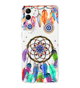 PrintiFy Samsung Galaxy  A16 ile Uyumlu 1mm Slim Fit Nazar Boncuğu 5 Baskılı Şeffaf  Kılıf
