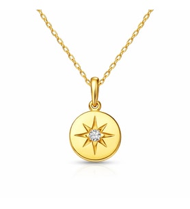 Gümüş Gold Minimal Yıldız Kadın Kolye