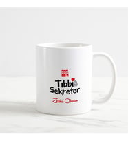 Tıbbi Sekreter Kupa Bardak (1. Tasarım) (Beyaz)