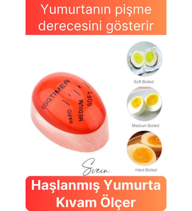 Dublör Yumurta Zamanlayıcı Göstergeli Egg Timer Pişirme Haşlama Süresi Kıvam Ayarlama Aparatı
