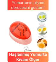 Dublör Yumurta Zamanlayıcı Göstergeli Egg Timer Pişirme Haşlama Süresi Kıvam Ayarlama Aparatı