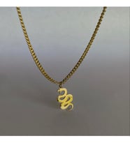 Kobra Model 925 Ayar Gümüş Unisex Özel Tasarım Gold Kolye