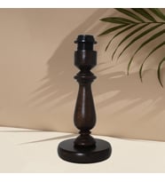 Koyu Ceviz Ahşap Abajur Ayak Vintage Model AYK001245 (Ceviz Rengi)