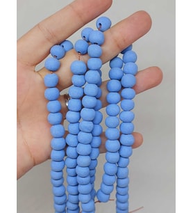 Mavi Pigmentli Seramik Boncuk Dizi 8-9mm/29cm (54242)