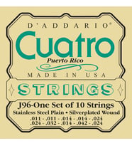 Daddario J96 Puerto Rico Cuatro Seti Akustik Gitar Teli  Silver/Clear Nylon