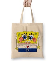 Cute Spongebob Süngerbob Bez Çanta Uzun Saplı