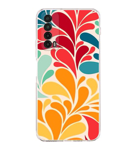 PrintiFy Huawei P Smart 2021 ile Uyumlu Retro Color 5  Kamera Korumalı Şeffaf  Kılıf