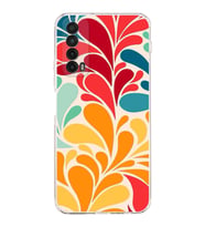 PrintiFy Huawei P Smart 2021 ile Uyumlu Retro Color 5  Kamera Korumalı Şeffaf  Kılıf