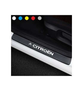 Citroen İçin Uyumlu Aksesuar Oto Kapı Eşiği Sticker Karbon 4 Adet