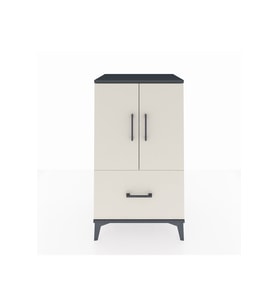 Hyperion Komodin 2 Raflı Tek Çekmeceli 2 Kapaklı 60x44x106 Antrasit-Aytaşı