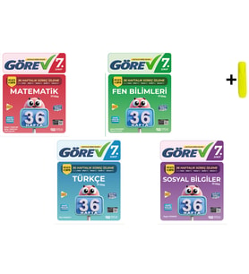Nitelik 7.Sınıf Görev Matematik Fen Türkçe Sosyal 36 Haftalık Çalışma Föyleri Maarif Model