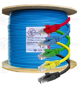 İMZATECH CAT-6 (U/UTP) 23 AWG NETWORK KABLOSU 500'LÜK MAVİ