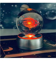 Samanyolu Galaxy Işıklı Cam Küre Pilli Büyük Boy 6 Cm Ve 8 Değişen Renk
