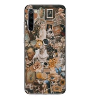 Redmi Note 8 Uyumlu Aesthetic Sanatsal Kolaj Desenli Şeffaf Telefon Kılıfı