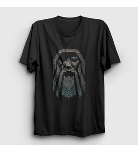Presmono Unisex Siyah Odin Vikings T-Shirt 222058tt