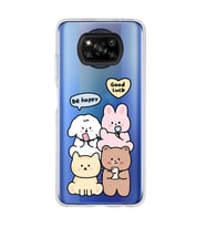 Poco X3 Pro Uyumlu Sevimli Ayıcıklar Desenli Şeffaf Telefon Kılıfı