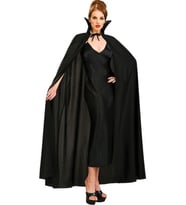 Siyah Renk Yakalı Halloween Pelerini 120 cm (5343)