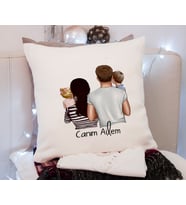 Canım Ailem Tasarımlı Yastık