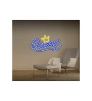 Queen Yazılı Taç Figürlü Neon Tabela