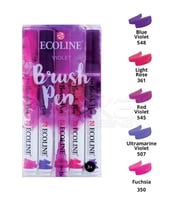 Talens Ecoline Brush Pen 5li Set Mor Tonlar