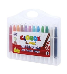 Globox Jel Pastel Boya Çevirmeli PP Kutu 12 Renk