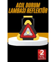 Reflektör Işıklı Ikaz Lambası Şarjlı Çok Fonksiyonlu Işıklı Üçgen Reflektör