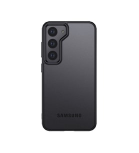 Vendas Samsung S23 Plus Uyumlu Venga Serisi Mika Arka Tasarımlı Renkli Kenarlı Premium Kılıf (Siyah)