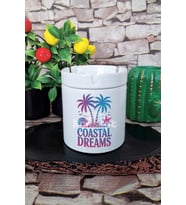 Coastal Dreams Yaz Temalı Baskılı Seramik Kapaklı Kokusuz Küllük