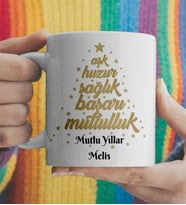 Mesajlı Özel Yılbaşı Kupası Kişiye Özel