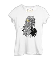 Hair by Moon Girl by Stars Beyaz Kadın Tshirt